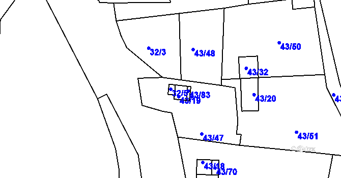 Parcela st. 32/5 v KÚ Malý Rapotín, Katastrální mapa