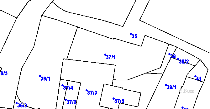 Parcela st. 37/1 v KÚ Malý Rapotín, Katastrální mapa