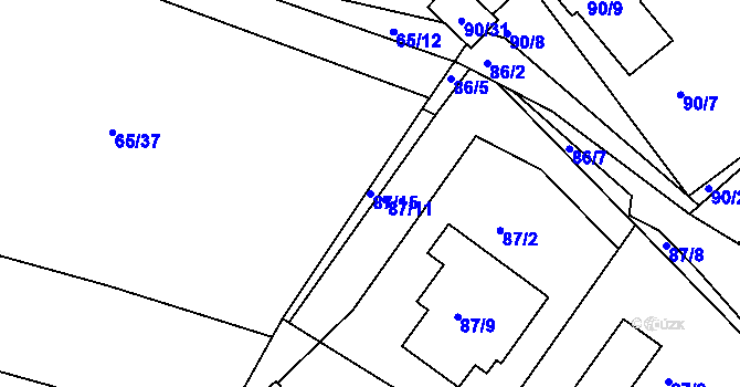 Parcela st. 87/15 v KÚ Malý Rapotín, Katastrální mapa