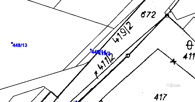 Parcela st. 419/2 v KÚ Tachov u Doks, Katastrální mapa