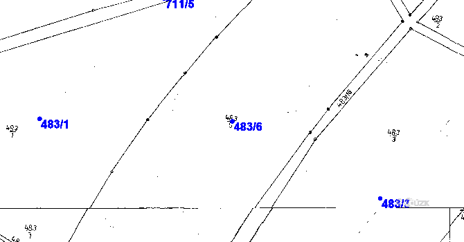 Parcela st. 483/6 v KÚ Tachov u Doks, Katastrální mapa
