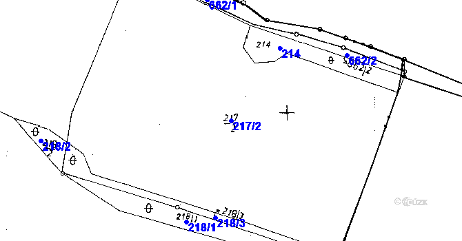 Parcela st. 217/2 v KÚ Tachov u Doks, Katastrální mapa