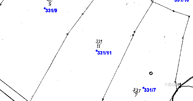 Parcela st. 331/11 v KÚ Tachov u Doks, Katastrální mapa