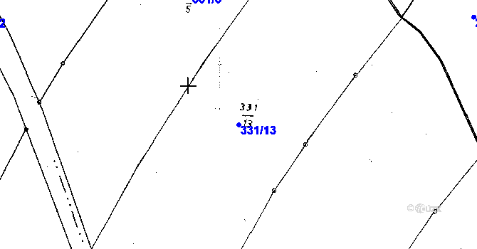 Parcela st. 331/13 v KÚ Tachov u Doks, Katastrální mapa