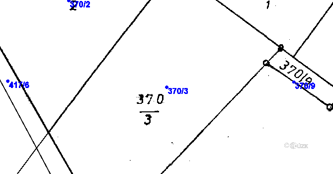 Parcela st. 370/3 v KÚ Tachov u Doks, Katastrální mapa