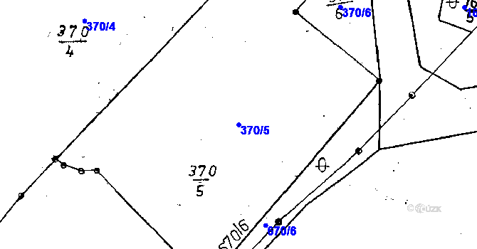 Parcela st. 370/5 v KÚ Tachov u Doks, Katastrální mapa
