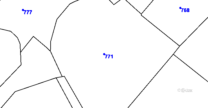 Parcela st. 771 v KÚ Tachov u Doks, Katastrální mapa