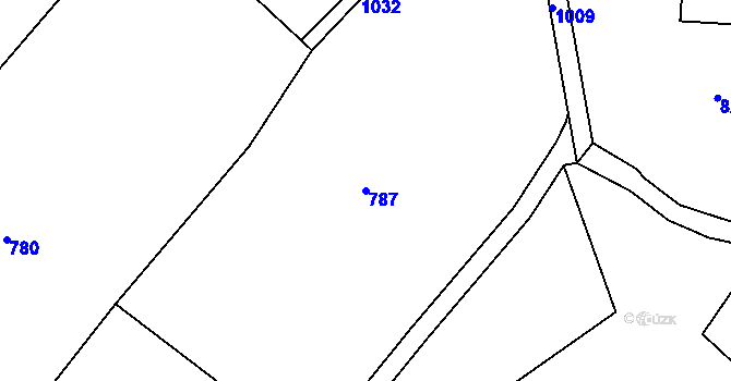 Parcela st. 787 v KÚ Tachov u Doks, Katastrální mapa
