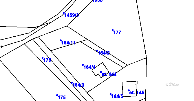 Parcela st. 164/2 v KÚ Bílkovice, Katastrální mapa