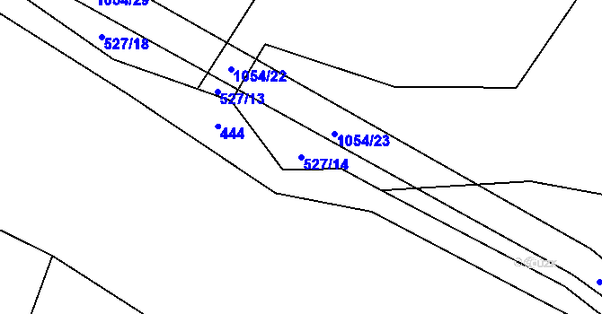 Parcela st. 527/14 v KÚ Bílkovice, Katastrální mapa