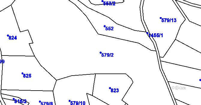 Parcela st. 579/2 v KÚ Paseky u Písku, Katastrální mapa