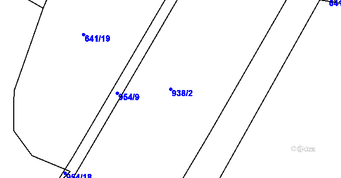 Parcela st. 938/2 v KÚ Paseky u Písku, Katastrální mapa