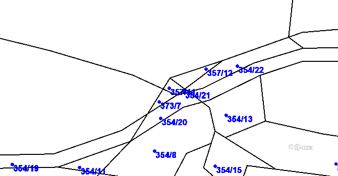 Parcela st. 357/11 v KÚ Paseky u Písku, Katastrální mapa