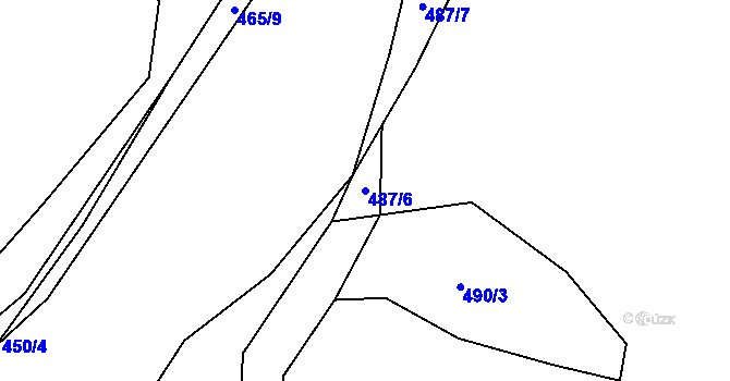 Parcela st. 487/6 v KÚ Paseky u Písku, Katastrální mapa