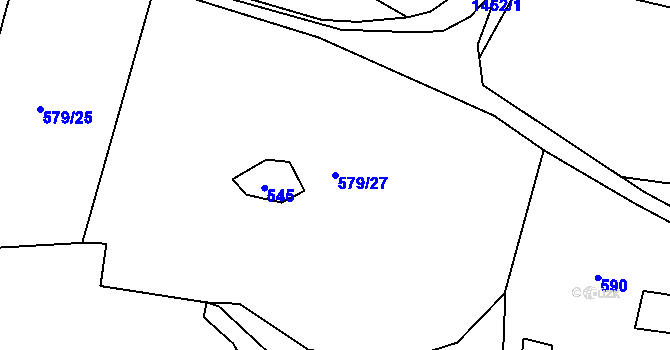 Parcela st. 579/27 v KÚ Paseky u Písku, Katastrální mapa