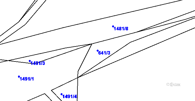 Parcela st. 641/3 v KÚ Paseky u Písku, Katastrální mapa