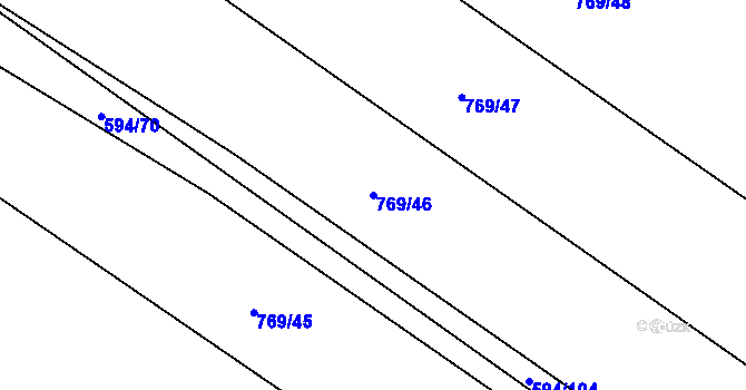 Parcela st. 769/46 v KÚ Paseky u Písku, Katastrální mapa