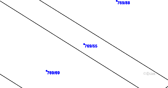 Parcela st. 769/55 v KÚ Paseky u Písku, Katastrální mapa