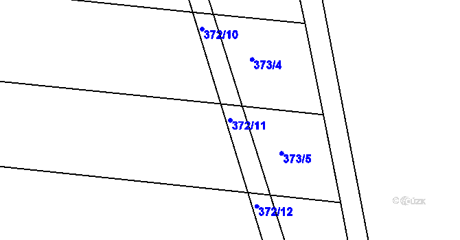 Parcela st. 372/11 v KÚ Tálín, Katastrální mapa