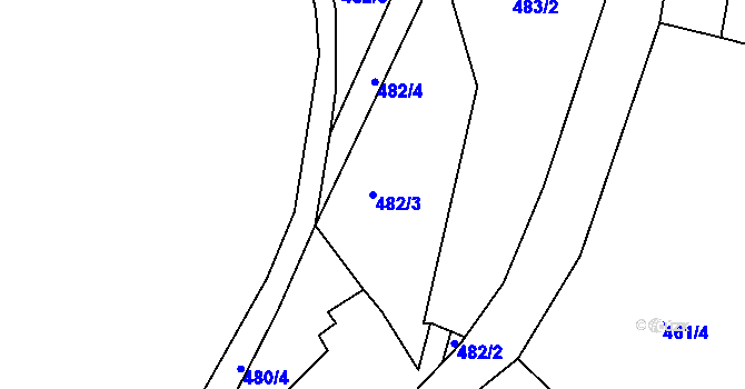 Parcela st. 482/3 v KÚ Tanvald, Katastrální mapa
