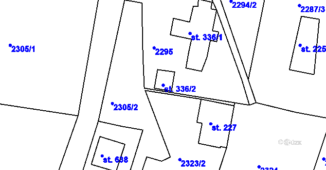 Parcela st. 336/2 v KÚ Šumburk nad Desnou, Katastrální mapa