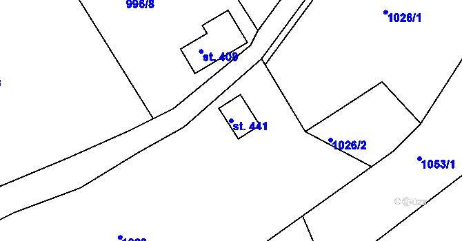 Parcela st. 441 v KÚ Šumburk nad Desnou, Katastrální mapa