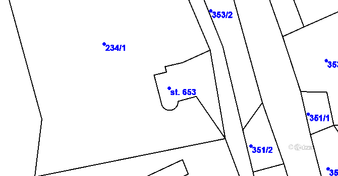 Parcela st. 653 v KÚ Šumburk nad Desnou, Katastrální mapa