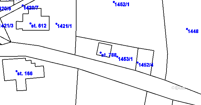 Parcela st. 788 v KÚ Šumburk nad Desnou, Katastrální mapa