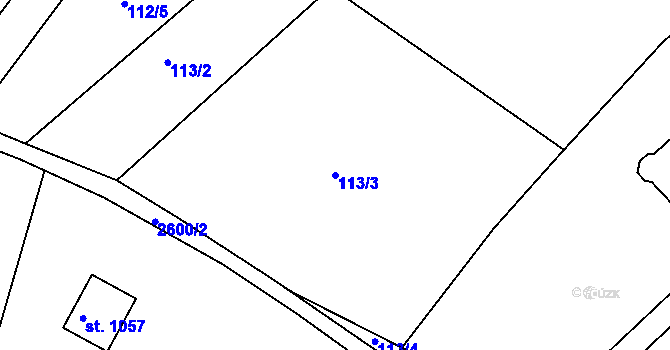 Parcela st. 113/3 v KÚ Šumburk nad Desnou, Katastrální mapa
