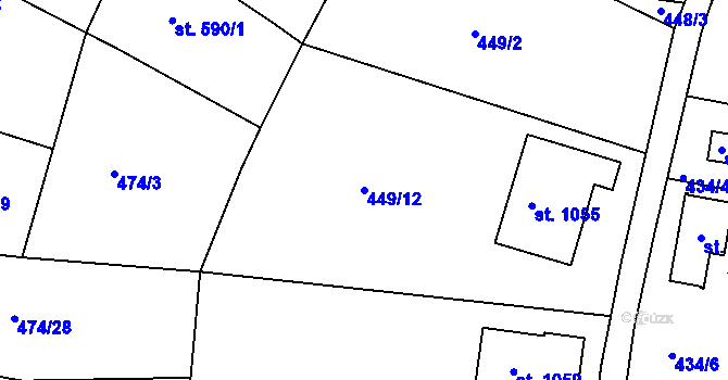 Parcela st. 449/12 v KÚ Šumburk nad Desnou, Katastrální mapa