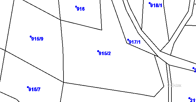 Parcela st. 915/2 v KÚ Šumburk nad Desnou, Katastrální mapa