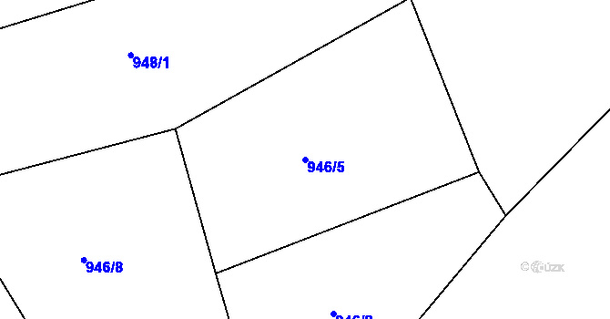 Parcela st. 946/5 v KÚ Šumburk nad Desnou, Katastrální mapa