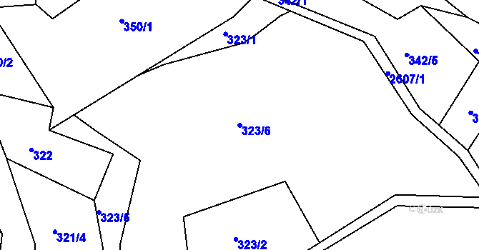 Parcela st. 323/6 v KÚ Šumburk nad Desnou, Katastrální mapa