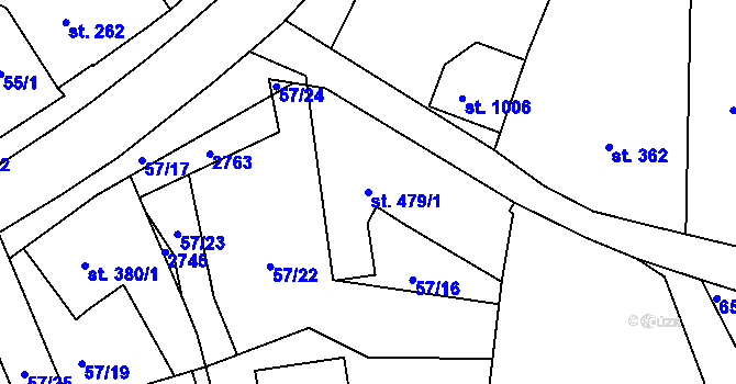 Parcela st. 479/1 v KÚ Šumburk nad Desnou, Katastrální mapa