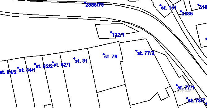 Parcela st. 79 v KÚ Tasov nad Veličkou, Katastrální mapa