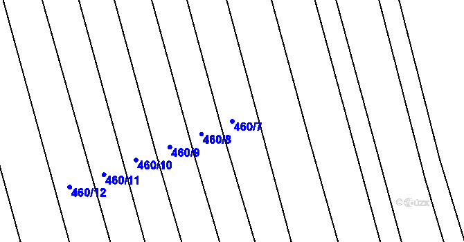 Parcela st. 460/7 v KÚ Tasov nad Veličkou, Katastrální mapa