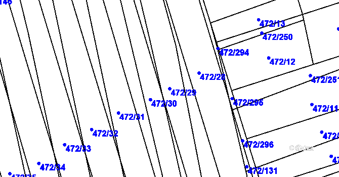 Parcela st. 472/29 v KÚ Tasov nad Veličkou, Katastrální mapa