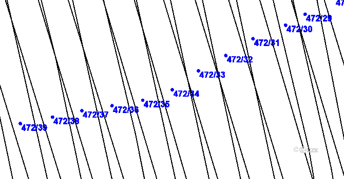 Parcela st. 472/34 v KÚ Tasov nad Veličkou, Katastrální mapa