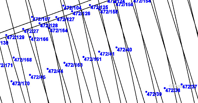 Parcela st. 472/41 v KÚ Tasov nad Veličkou, Katastrální mapa