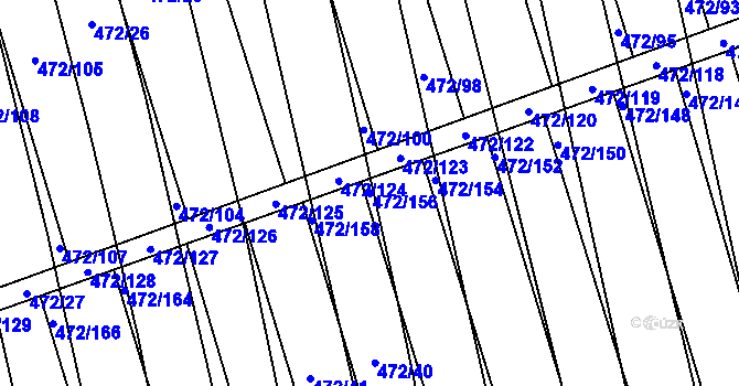 Parcela st. 472/156 v KÚ Tasov nad Veličkou, Katastrální mapa