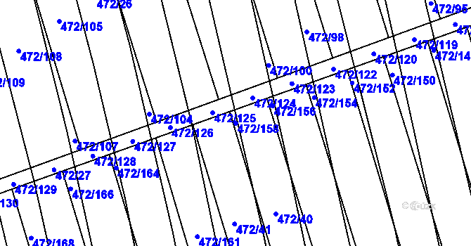Parcela st. 472/158 v KÚ Tasov nad Veličkou, Katastrální mapa