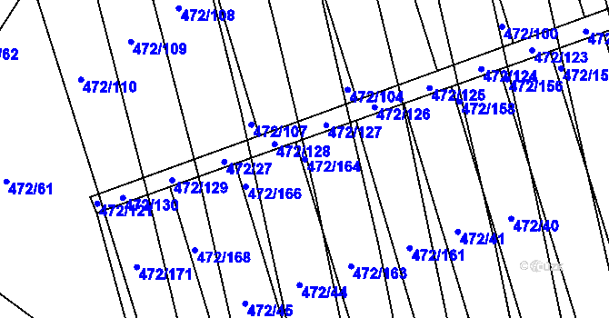 Parcela st. 472/164 v KÚ Tasov nad Veličkou, Katastrální mapa