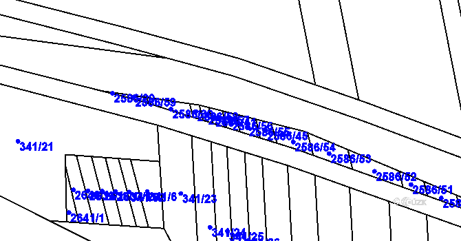Parcela st. 2586/56 v KÚ Tasov nad Veličkou, Katastrální mapa