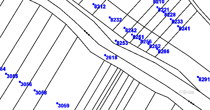Parcela st. 2618 v KÚ Tasov nad Veličkou, Katastrální mapa