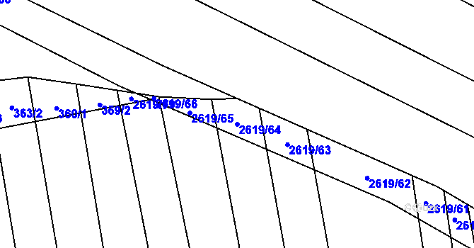 Parcela st. 2619/64 v KÚ Tasov nad Veličkou, Katastrální mapa
