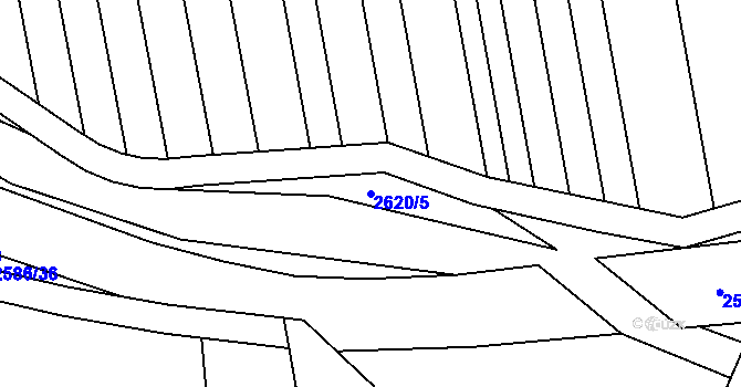 Parcela st. 2620/5 v KÚ Tasov nad Veličkou, Katastrální mapa