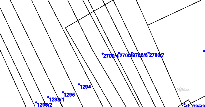 Parcela st. 2700/4 v KÚ Tasov nad Veličkou, Katastrální mapa
