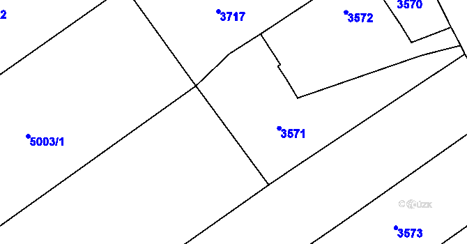 Parcela st. 3718 v KÚ Tasov, Katastrální mapa