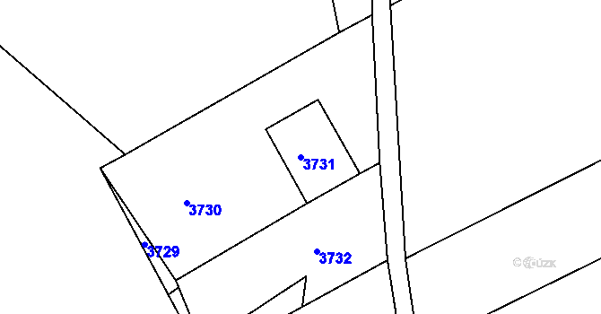 Parcela st. 3731 v KÚ Tasov, Katastrální mapa