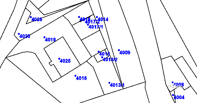 Parcela st. 4015 v KÚ Tasov, Katastrální mapa